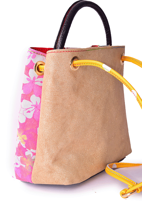 Ari Bag - Borsa a mano in pelle patchwork