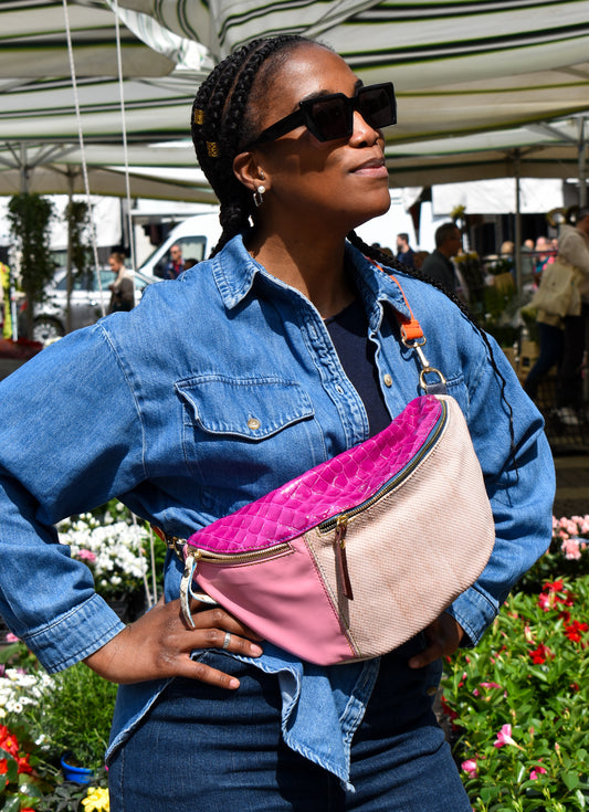 Bowery Street - Borsa / Marsupio in pelle patchwork