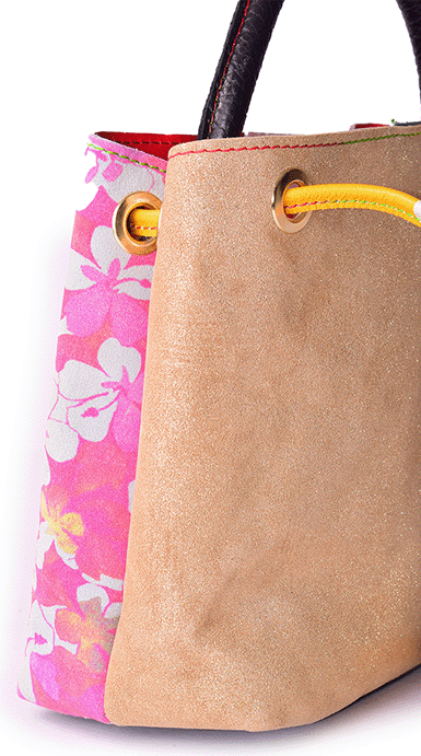 Ari Bag - Borsa a mano in pelle patchwork