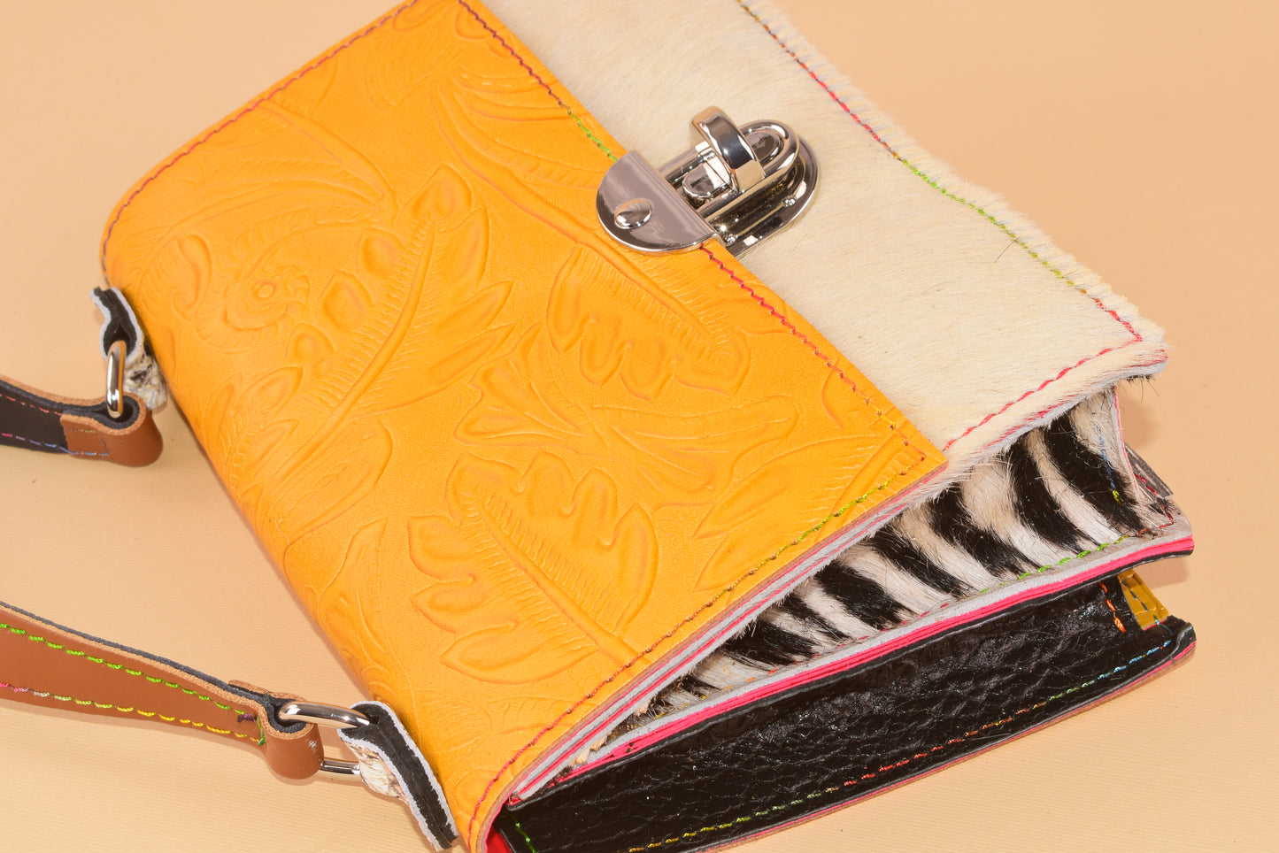 Right Now Bag - Borsa a mano in pelle patchwork