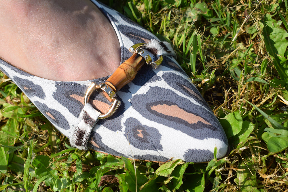 Bamboo Town - Slingback in pelle patchwork