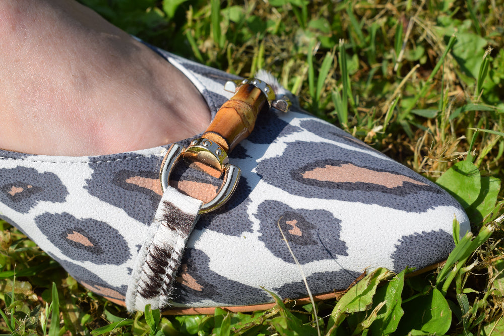 Bamboo Town - Slingback in pelle patchwork