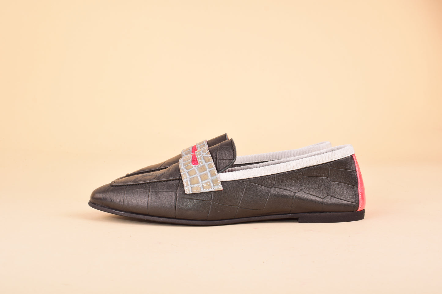 Tech Detox - Mocassino in pelle patchwork