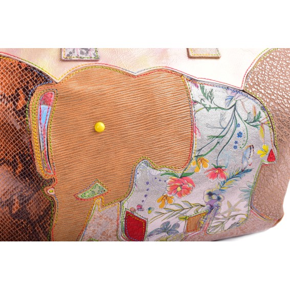 An irregular elephant  2 - Leather handbag
