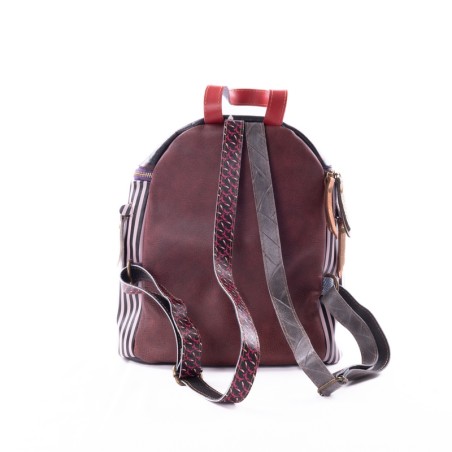 Acid Gelato Backpack 2 - Zaino in pelle patchwork