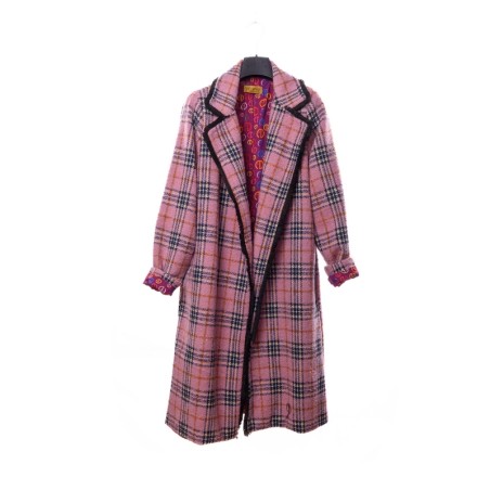 Checked Coat Ebarrito - Pink