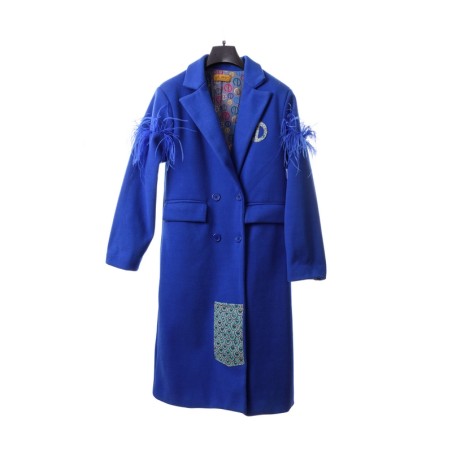 Manteau en plumes Ebarrito - Bleu