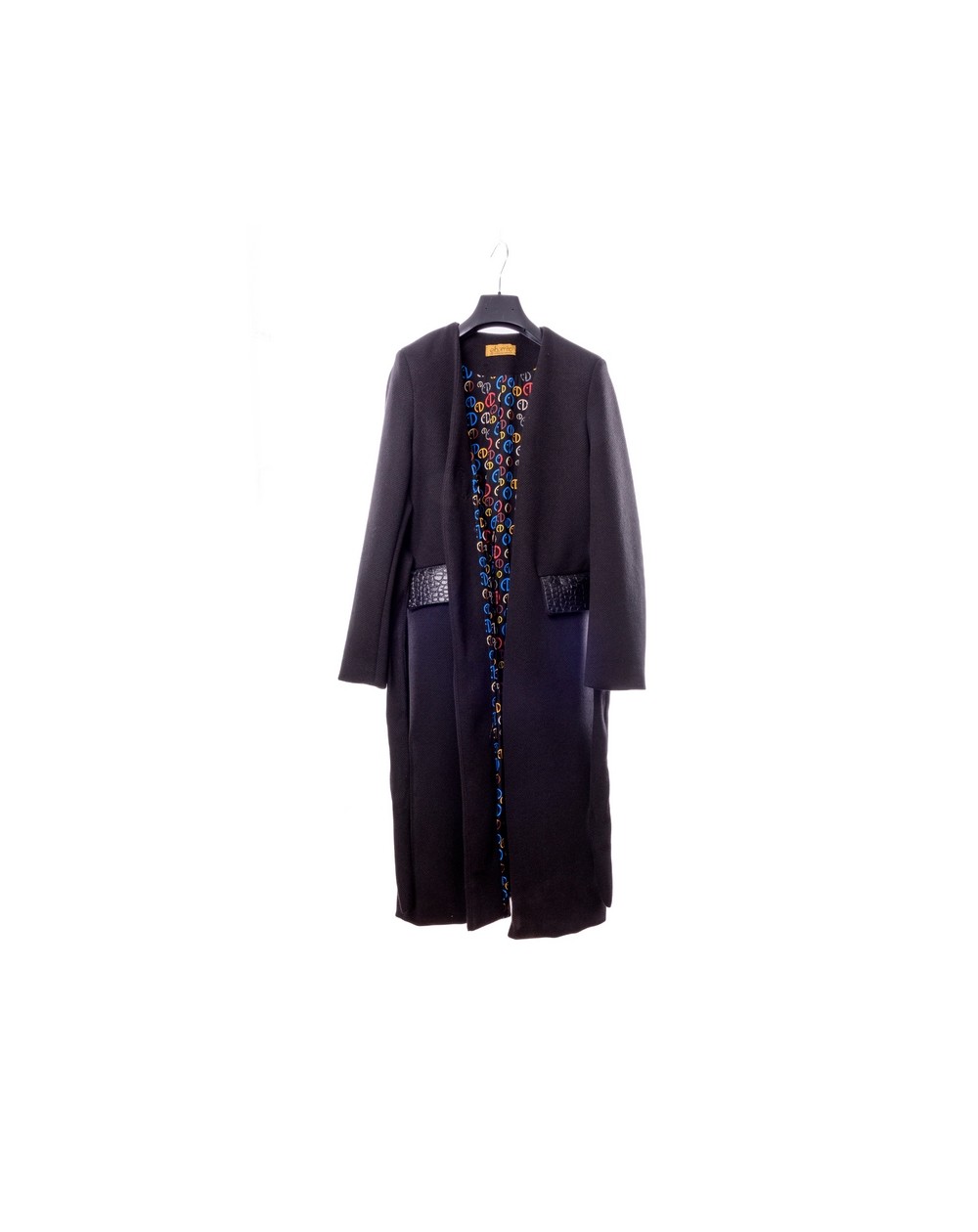 black dressing gown coat