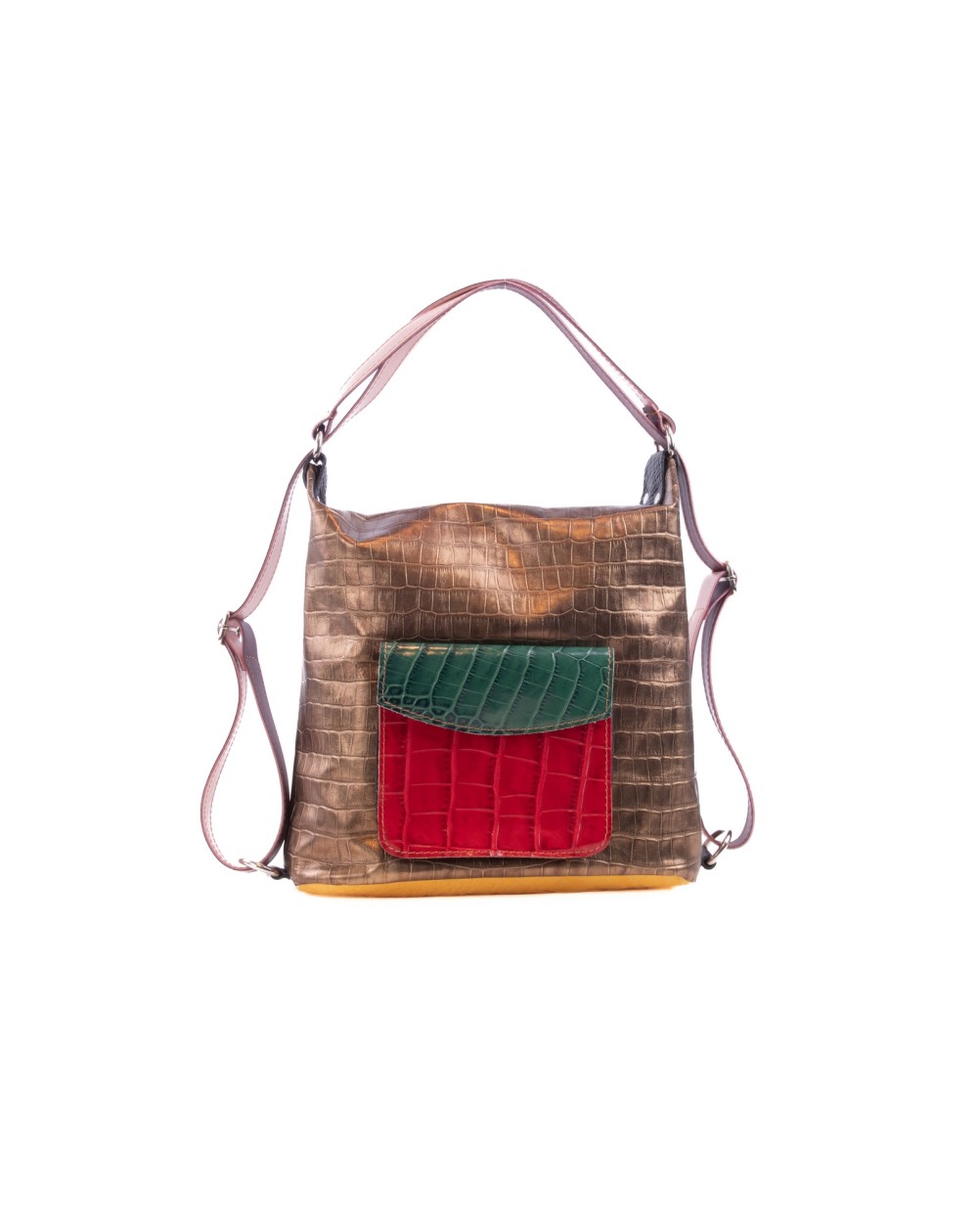 Small Backpack - Patchwork leather bag / backpack