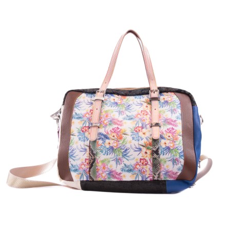 Lady H24 - Borsa a spalla in pelle patchwork