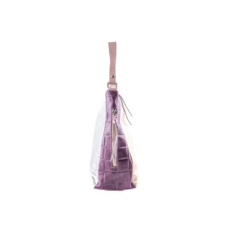 Zip & Zip Bag - Un sac à bandoulière en cuir patchwork.