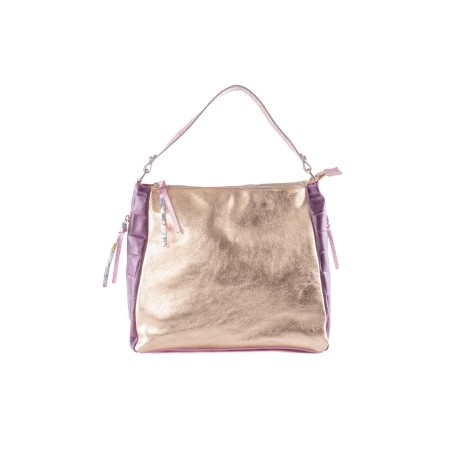 Zip & Zip Bag - A shoulder bag in patchwork leather