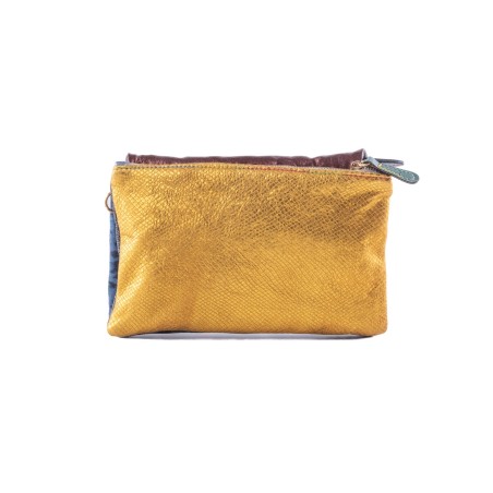 Surf & Turf - Patchwork leather clutch bag