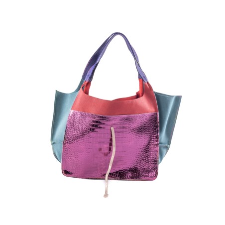 Iter Bag - Borsa a spalla in pelle patchwork