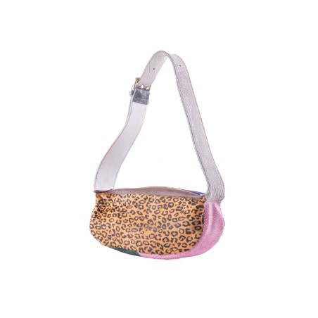 Sound On Bag - Borsa a spalla in pelle patchwork