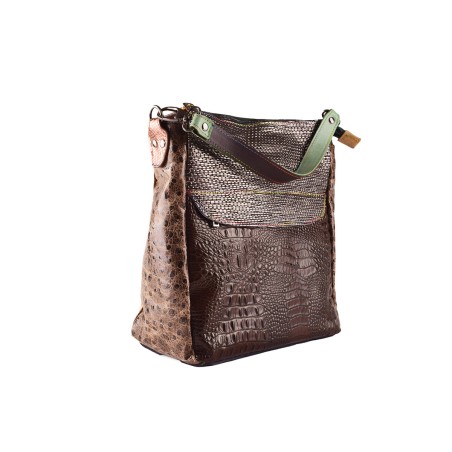 Country Bag - Borsa a spalla in pelle patchwork