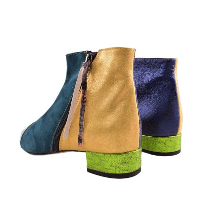 Manhattan Booties - Patchwork leather ankle boots