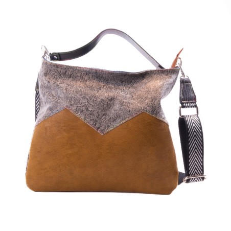 Cornetto Corriger - Patchwork leather shoulder bag