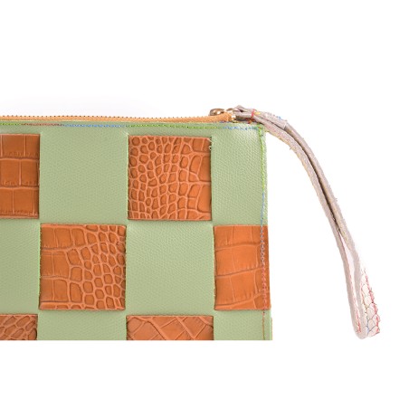 The Chess Queen - Pochette in pelle patchwork