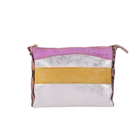 Pieces of Glass - Pochette in pelle patchwork