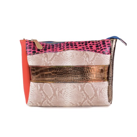 Pieces of Glass - Pochette in pelle patchwork
