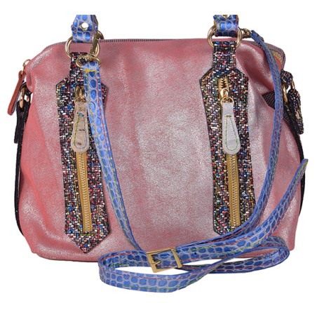 Equilibrist Bag - Borsa a mano in pelle patchwork