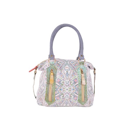 Equilibrist Bag - Borsa a mano in pelle patchwork