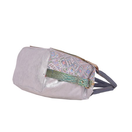 Equilibrist Bag - Borsa a mano in pelle patchwork