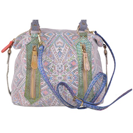 Equilibrist Bag - Borsa a mano in pelle patchwork