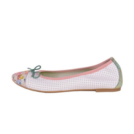 Circus Ballerina - Flat ballet in patchwork leather