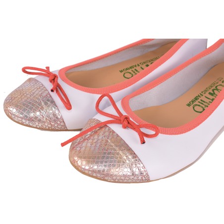 Circus Ballerina - Flat ballet in patchwork leather