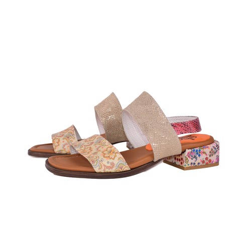 Beth t30 - Patchwork leather sandal