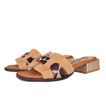 Toda Yoya - Patchwork leather sandal