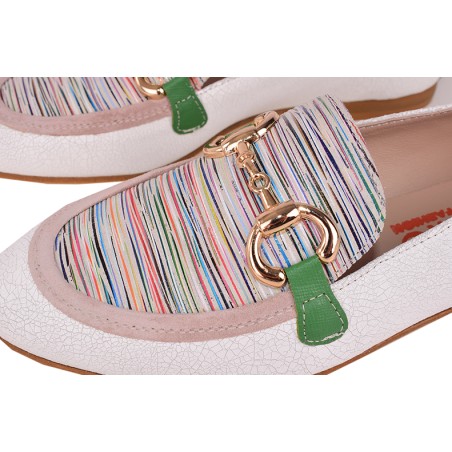 Morse Code - Mocassin patchwork en cuir