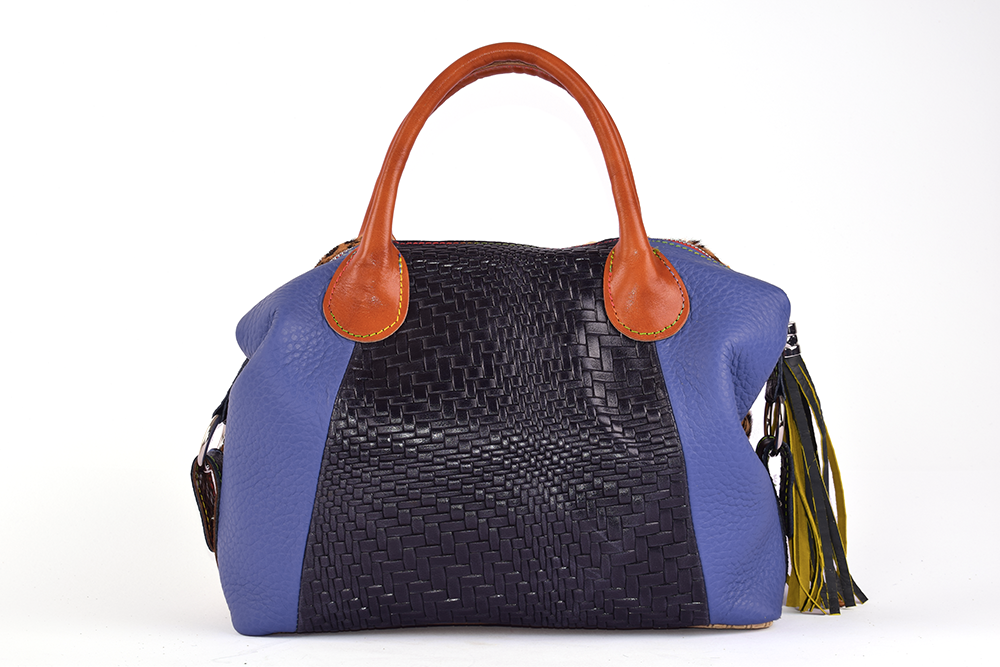 Clash Bag - Borsa a mano in pelle patchwork