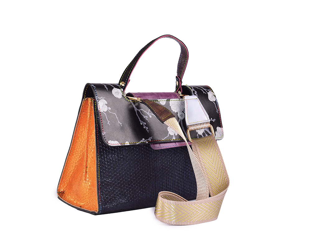 City Yard Bag - Borsa a mano in pelle patchwork