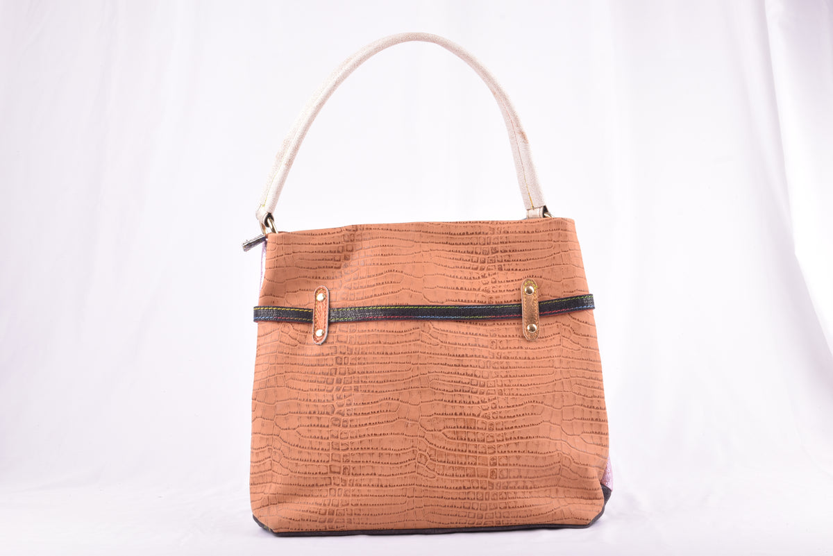 Terranova Bag - Borsa shopper in pelle patchwork con tracolla