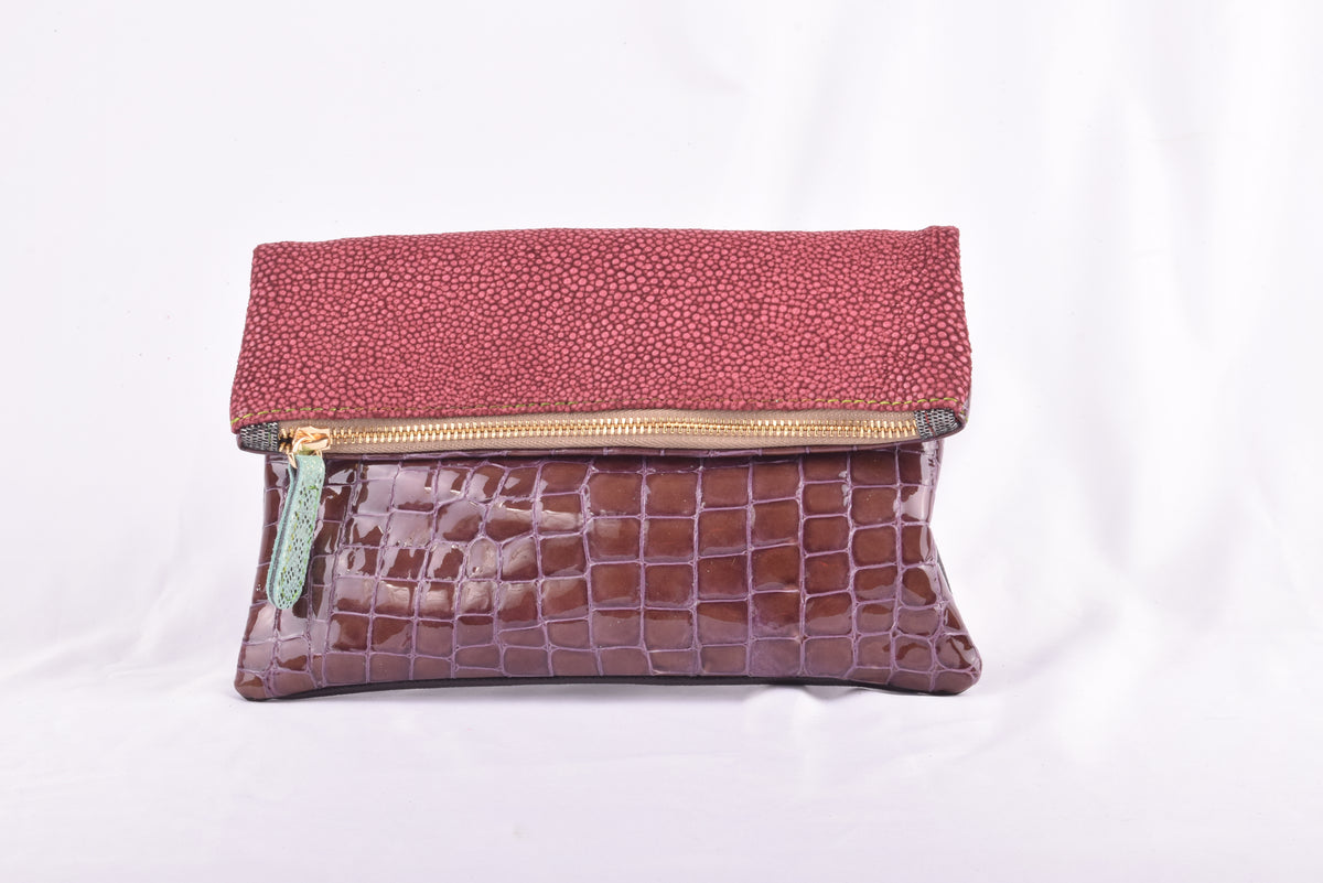 Minilie - Pochette in pelle patchwork