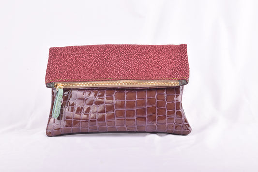 Minilie - Pochette in pelle patchwork