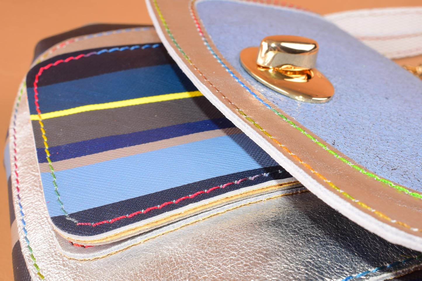 Le Chriffe - Pochette in pelle patchwork