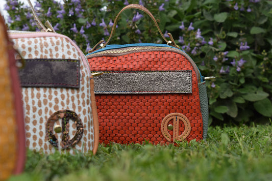 Pure Pupo - Borsa a mano in pelle patchwork