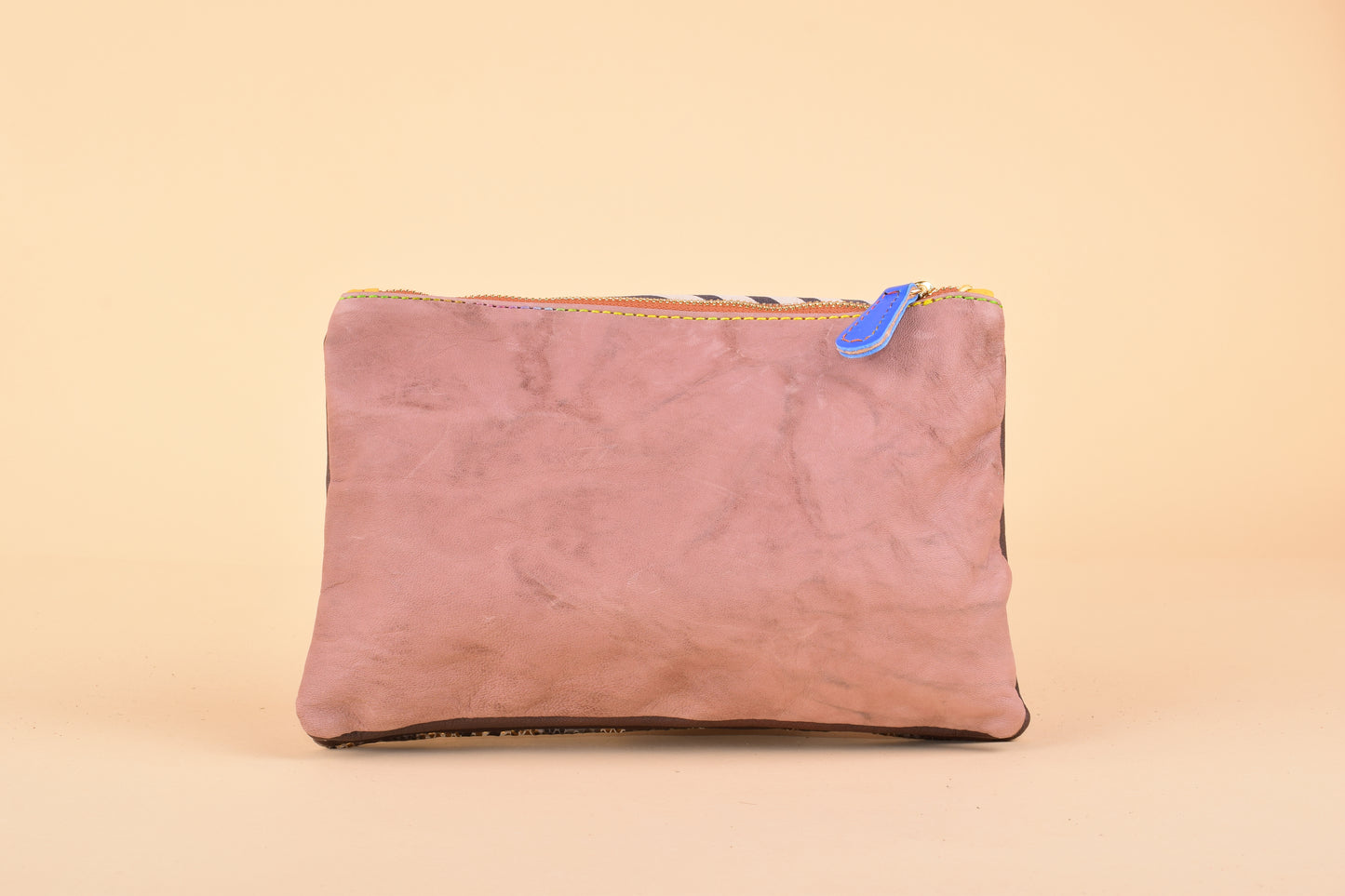 Surf & Turf - Pochette in pelle patchwork con tracolla