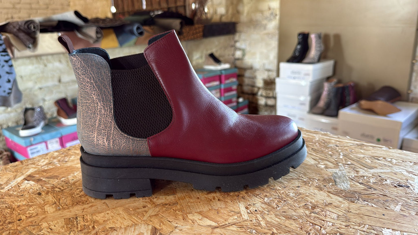 Tano - Stivaletto in pelle patchwork