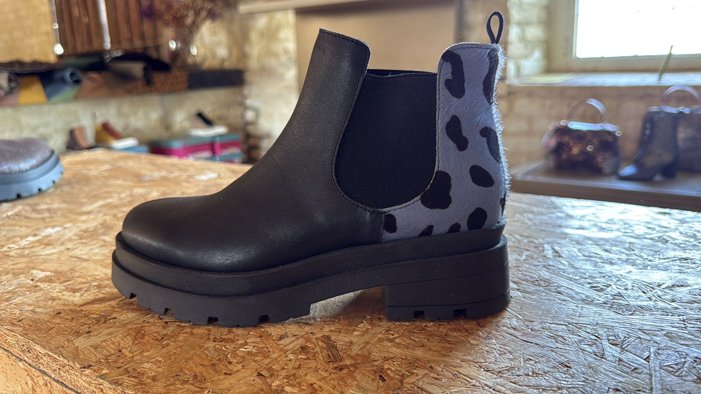 Tano - Stivaletto in pelle patchwork