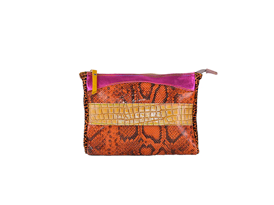 Pieces of Glass - Pochette patchwork en cuir