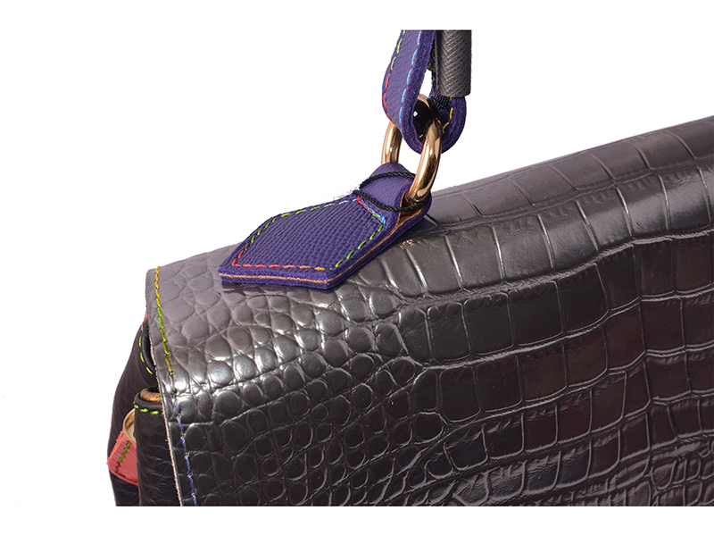 Space of Bag - Cartella in pelle patchwork